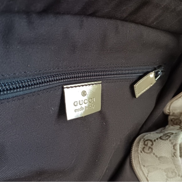 Gucci GG Monogram Large Web Handle Bucket Tote Gold - Picture 12 of 15